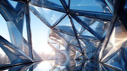 Mesmerizing Architectural Crystalline Structures Reflecting Futuristic Transparency