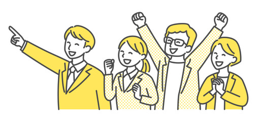 Naklejka premium illustration of people in the office