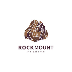geometric rock mountain landscape logo design illustration 6