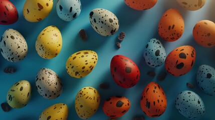 easter eggs full background with season colors
