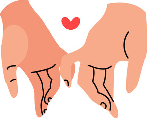 Hand Love Illustration Element