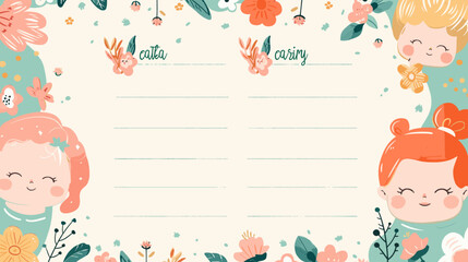 Weekly Planner and To-Do List Featuring Adorable Infant Boys and Girls with Space for Personal Notes