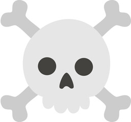 Scary skull and crossbones emoji