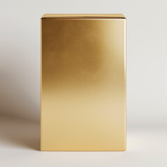 luxury gold box mock up standing on white background