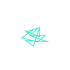 An isolated abstract scribble line shape design element.