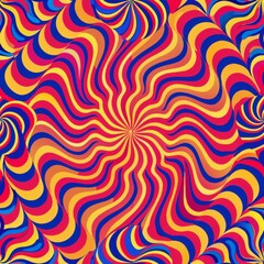 Obraz premium Seamless pattern of psychedelic waves and ripples, evoking the feeling of being transported to a far-out dimension, Generative AI