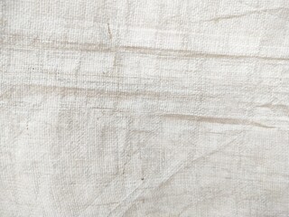 wrinkled white mat thread background. close up of clean linen texture - material sample. white...