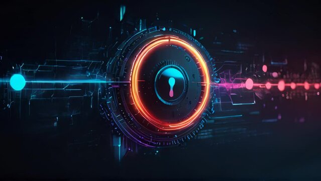 Advanced cybersecurity systems in action protecting digital data with encryption, a secure network infrastructure banner concept with space for text or copyspace. Connecting verified credentials