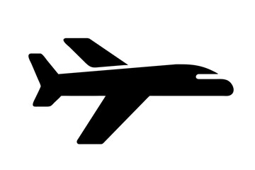 airplane icon vector silhouette illustration