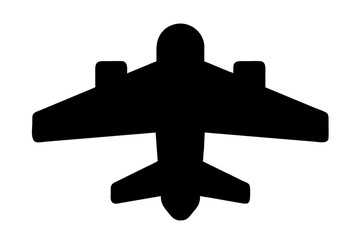 airplane icon vector silhouette illustration