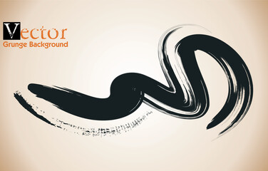 Hand Drawn Grunge Brush vector, Black vector brush strokes, Dry Brush Wave Stroke Element . Grunge Urban Background.Texture Grunge Urban Background