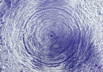 Abstract Ice Texture with Concentric Circular Patterns