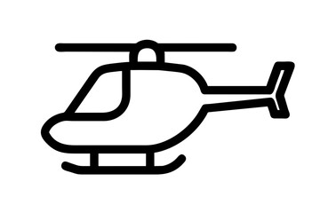 helicopter icon vector silhouette illustration