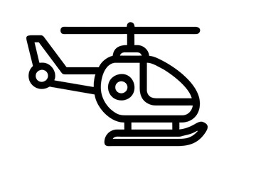 helicopter icon vector silhouette illustration