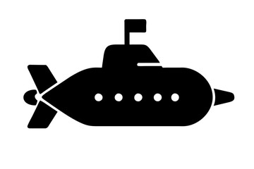 submarine icon  vector silhouette illustration