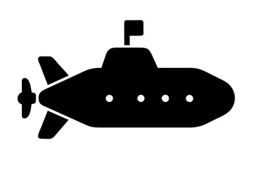 submarine icon  vector silhouette illustration