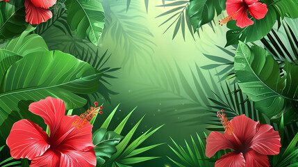 green summer tropical background