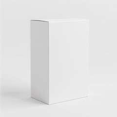 white paper box mock up on white background