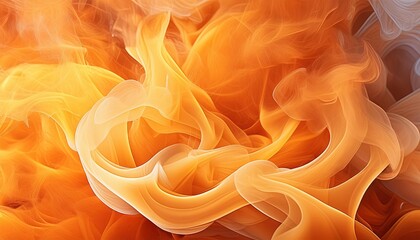 Abstract Fiery Swirls with Soft Glow