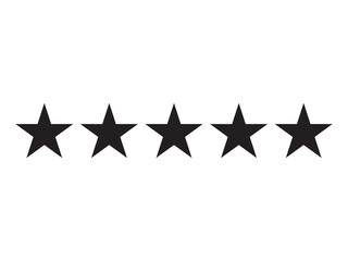 Five stars review icon set