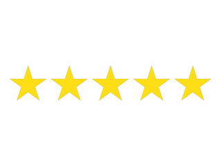 Five stars review icon set