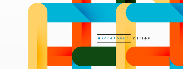 Colorful lines with shadows. Geometric background design. Vector Illustration For Wallpaper, Banner, Background, Card, Book Illustration, landing page