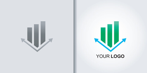growth graphic table logo set