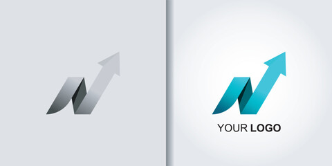 growth graphic table logo set