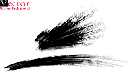 Obraz premium Vector set of hand drawn brush strokes, stains for backdrops. Monochrome design elements set. One color monochrome artistic hand drawn backgrounds. Hand Drawn Grunge Brush vector, Set of Hand Drawn 