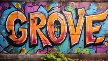 Colorful Urban Graffiti Street Art Mural