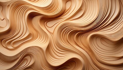 Abstract Curved Paper Art Design