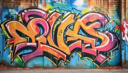 Colorful Urban Street Graffiti Art Mural