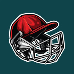 Cricket sport team logo vector illustration