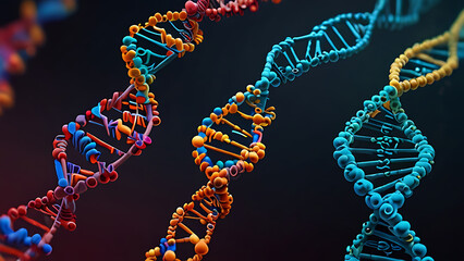 Experience the beauty and complexity of DNA gene backgrounds, rendered in stunning detail and uniquely brought to life.