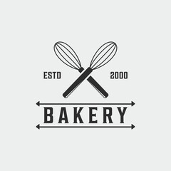egg beater of bakery vintage logo simple minimalist vector illustration template icon graphic design