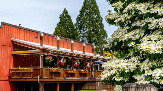 Exterior of a famous pub - restaurant in Fort Langley, British Columbia, Canada.
