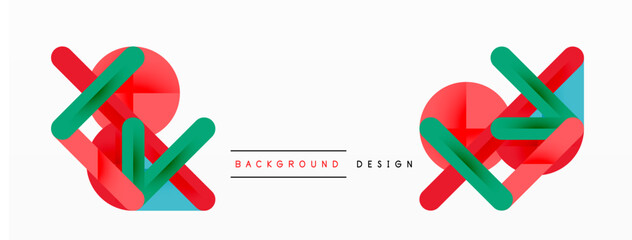 Colorful lines with shadows. Geometric background design. Vector Illustration For Wallpaper, Banner, Background, Card, Book Illustration, landing page