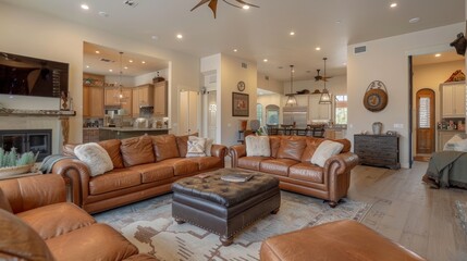 Spacious Kitchen with Modern Amenities and Central Island, Ideal for Gourmet Cooking