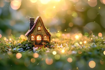 A whimsical depiction of a tiny