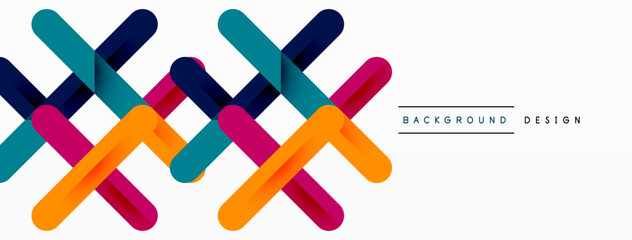 Colorful lines with shadows. Geometric background design. Vector Illustration For Wallpaper, Banner, Background, Card, Book Illustration, landing page