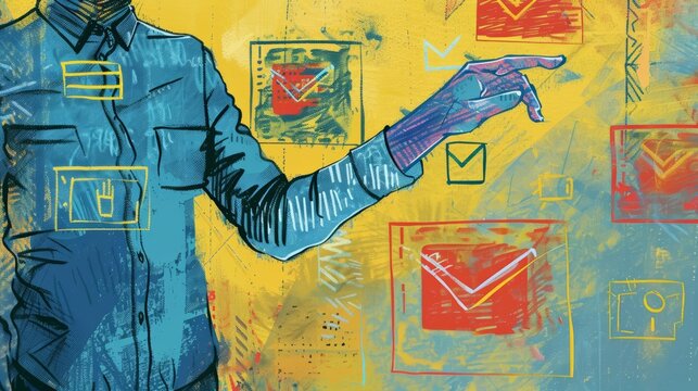 An illustrated scene featuring a detailed