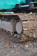 excavator at construction site