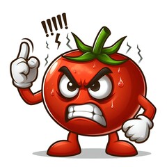 화가 난 토마토 캐릭터
