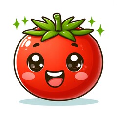 Obraz premium 행복한 토마토 캐릭터