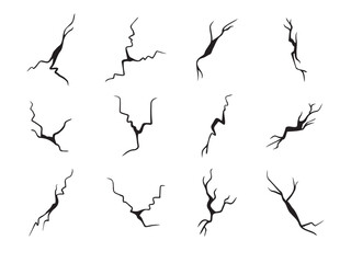 Hand drawn cracked egg, ground, glass, wall. Cartoon doodle style