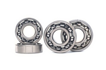 Ball bearings without seal isolated on white background