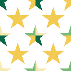 set of stars fabric geometric seamless pattern 