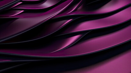 Dynamic abstract waves in rich magenta and black create a mesmerizing pattern of light and shadow, evoking a sense of fluid movement and luxurious depth on a polished surface