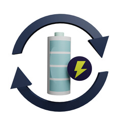 3 D illustration of battery icon