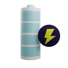 3 D illustration of battery icon